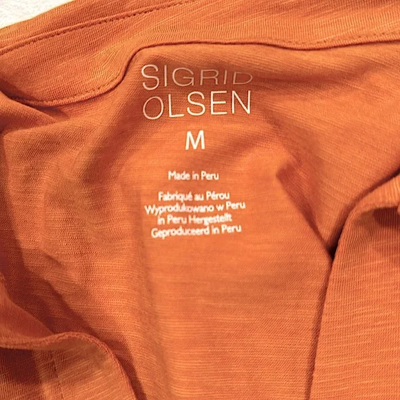 NWOT SIGRID OLSEN V Neck Collared Tank Medium - Picture 10 of 10